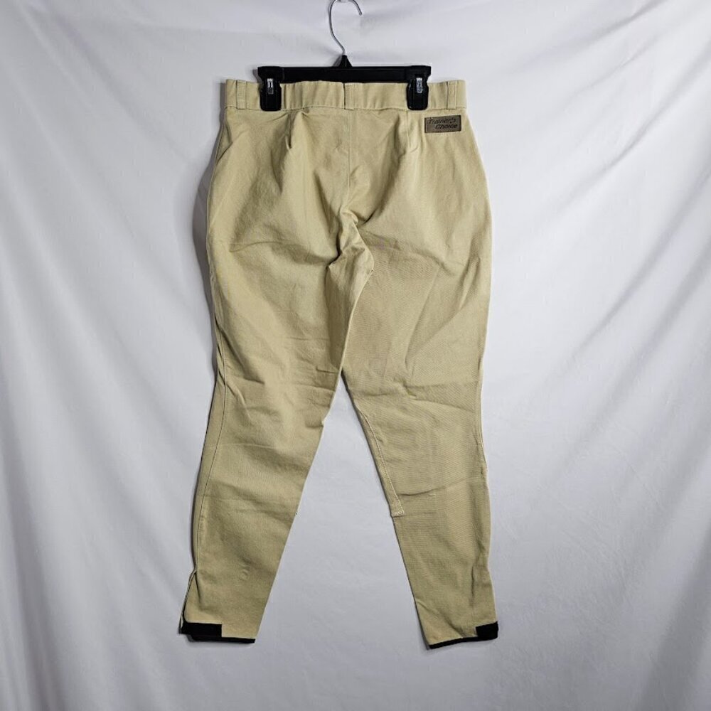NEW TRAINER'S CHOICE Knee Patch Riding Pants 24R Khaki Equestrian Breeches Horse - Picture 6 of 8
